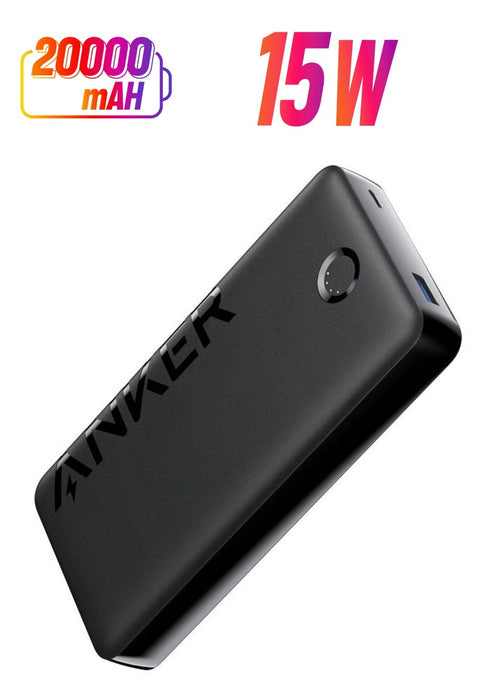 Anker 20000 mAh Power Bank, 325 Portable Charger (PowerCore 20K II), 20,000mAh Battery Pack with 2-Port, 15W High-Speed Charging for iPhone, Samsung Galaxy, and More Starlit
