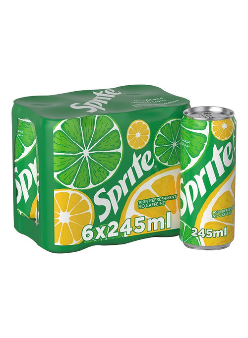 Sprite Lemon Lime Soft Drink Can Pack 6 x 245ml