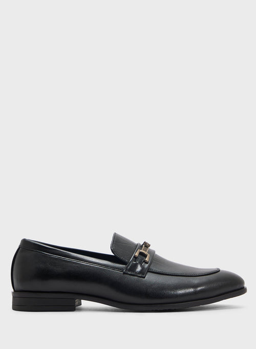 Robert Wood Textured Apron Trim Detail Formal Slip Ons