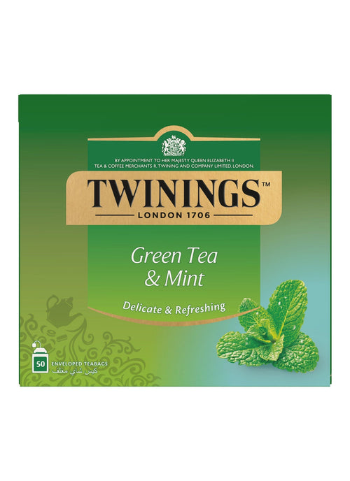 Twinings Green Tea With Mint 50 Teabags 75g