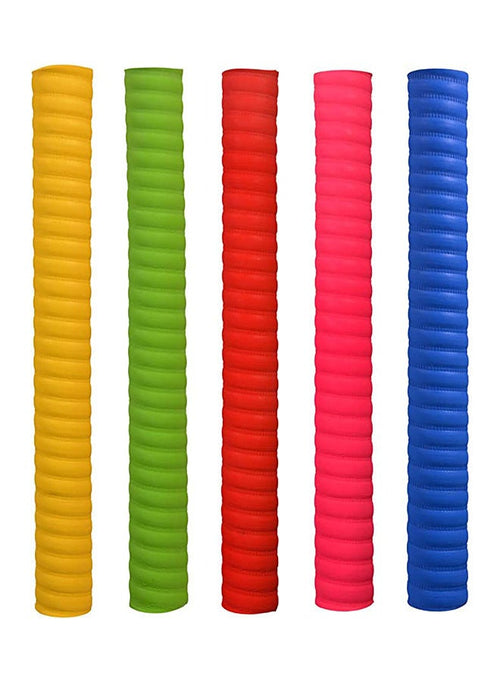 DSC Coil Colored Cricket Bat Grip | Pack of 1 | Material: Rubber | Better Shock Absorption | Enhanced Control | Simple Installation | Usage for All Players | Comfortable Fit