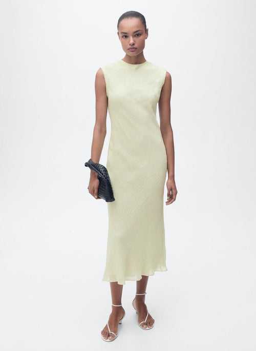 MANGO Wrinkled Effect Midi Dress