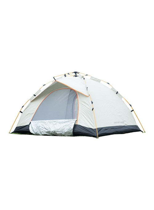 GREEN LION GT-3 Camping Tent / 3-4 People Capacity / 210D Oxford Floor / Polyester Silver Coating Fly / UV Protection / Lightweight / Waterproof / Ventilated Mesh / Windproof Rope - Beige