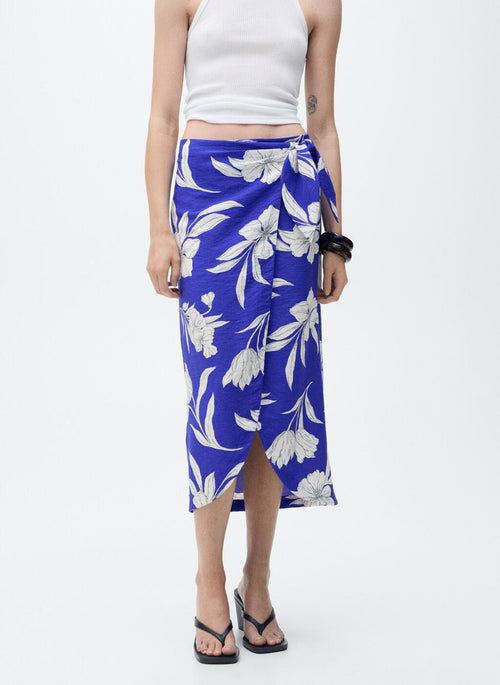 MANGO Floral Sarong Skirt