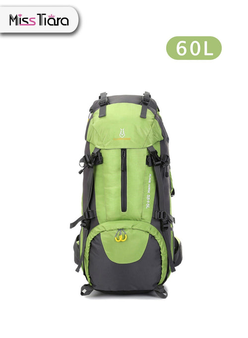 MissTiara 60L High-Capacity Waterproof Outdoor Sport Camping and Hiking Backpack With Shoe Compartment