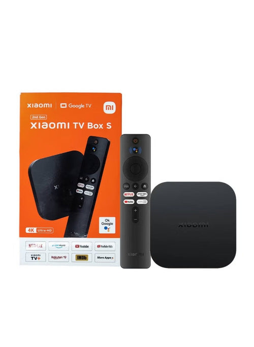 Mi Home Xiaomi Mi Box S (2nd Gen) 4K Ultra HD Streaming Media Player, Quad-Core CPU, Google TV, Google Assistant & Remote, Dual-Band Connectivity, Black | MDZ-28-AA