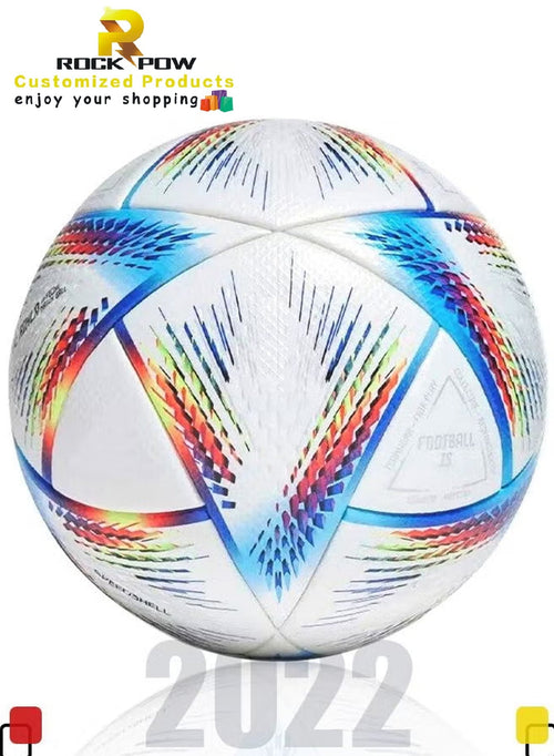 Rock Pow Football Traditional Soccer Ball Best Indoor or Outdoor for Soccer Players and Football Fans