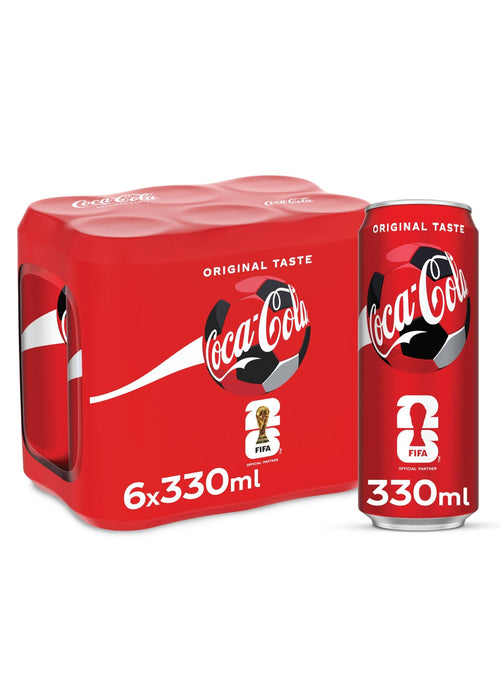 Coca-Cola Original Taste Soft Drink Can 6 x 330ml