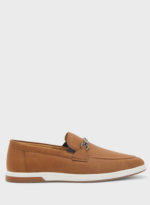 Robert Wood Trim Detail Casual Nubuck Slip On Loafers