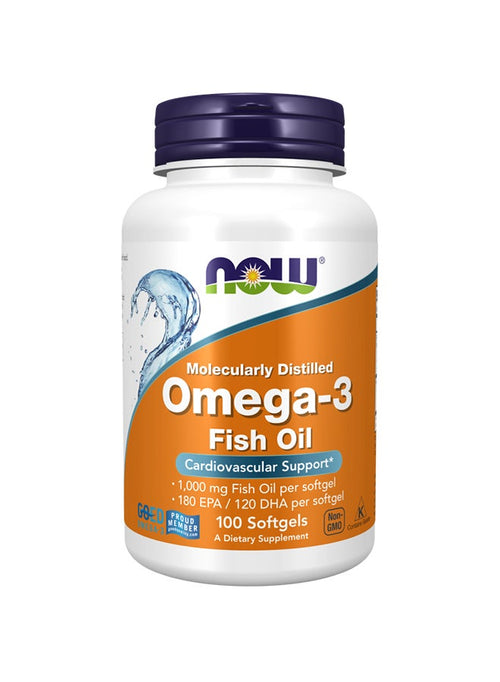 Now Foods Omega-3 Fish Oil 100 Softgels