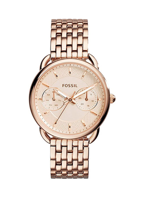 FOSSIL Women's Water Resistant Analog Watch ES3713 - 35 mm - Rose Gold