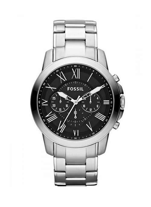 FOSSIL Men's Grant Water Resistant Chronograph Watch FS4736 - 44 mm - Silver
