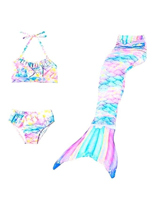 J&J 3-Piece Mermaid Bathing Swimsuit Set