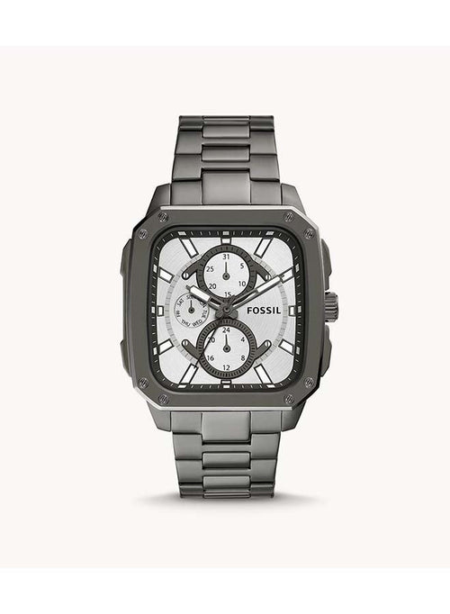 FOSSIL Men's Inscription Rectangle Shape Stainless Steel Chronograph Wrist Watch BQ2657 - 42mm - Grey