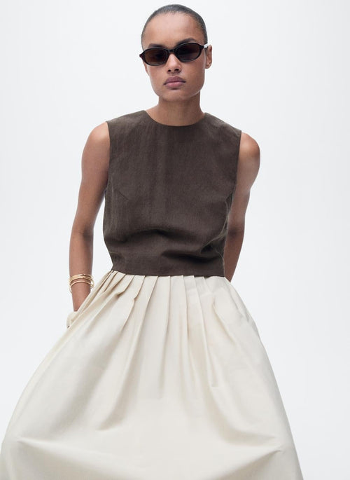 MANGO Lyocell Top With Buttons On The Back