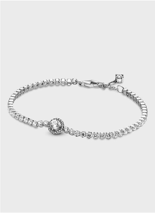 Sparkling Halo Tennis Bracelet