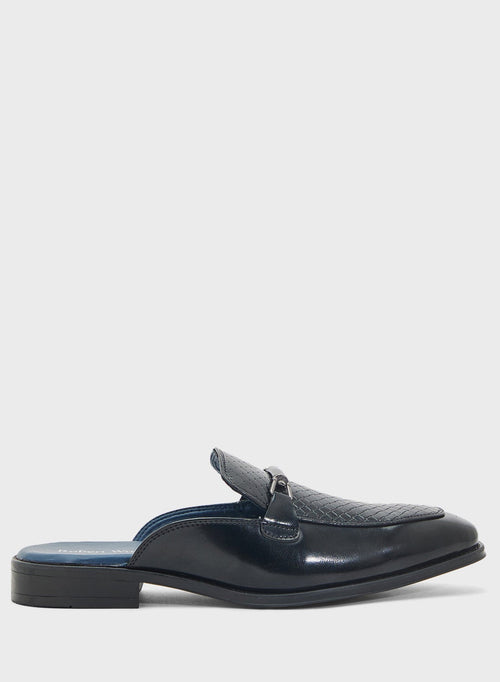 Robert Wood Trim Detail Loafer Mules