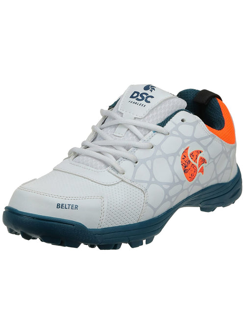 DSC Belter Cricket Shoes | Teal Blue | For Boys and Men | Eva Sock Liner | Lightweight Outsole | Durable | 4 UK, 5 US, 38 EU
