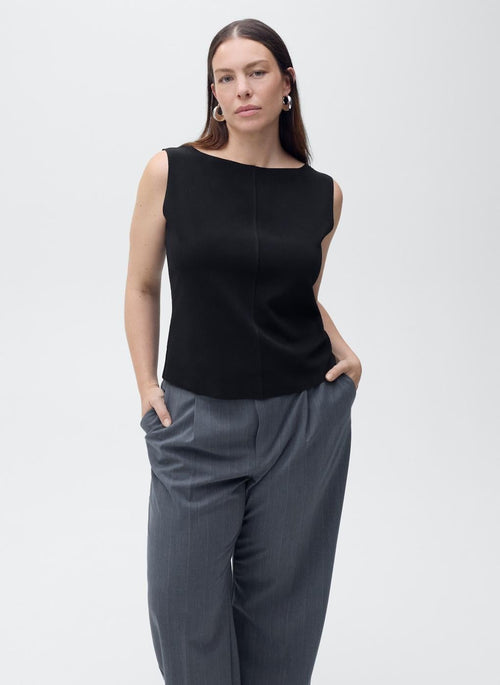 MANGO Boat-Neck Knitted Top