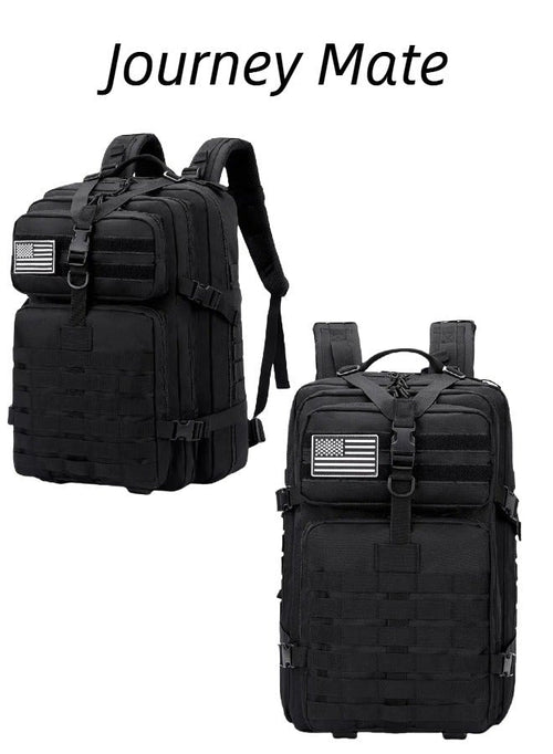 Journey Mate 50L Tactical Backpack Fishing Outdoor Mountaineering Hiking Camping Multi-Function Backpack Rucksack Black