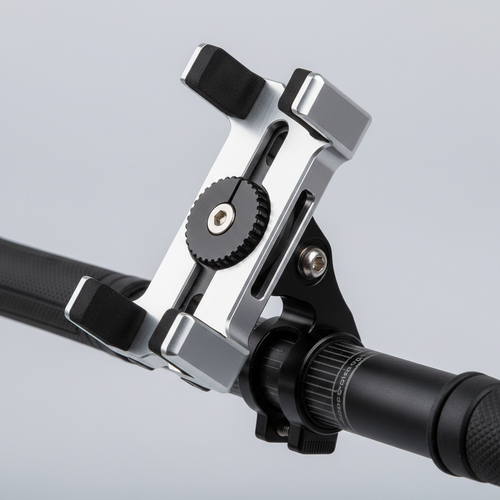 1 Pc Metal Body 360 Degree Bike Mobile Holder Adjustable With Handle Fitting