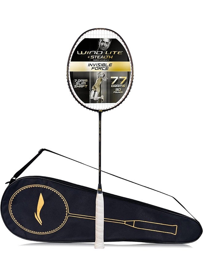 Li-Ning Wind Lite Stealth Badminton Racket - Black/Bronze (Strung)
