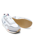 U.S. Polo Assn. Men's White Low-Top Sneakers - Lightweight Timeless Lace-Up Style, Ideal for Casual Outings