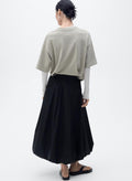 MANGO Flared Puffed Hem Skirt