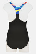 Adidas Women Allover Print One Piece Swimwear, Black Combo