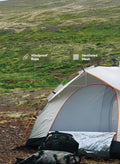 GREEN LION GT-3 Camping Tent / 3-4 People Capacity / 210D Oxford Floor / Polyester Silver Coating Fly / UV Protection / Lightweight / Waterproof / Ventilated Mesh / Windproof Rope - Beige