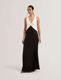 Ted Baker Contrast Detail Side Slit Dress