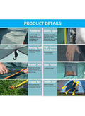 AIWANTO Pop Up Tent Double Doors Frame Garden Picnic Hiking Tent Light and Practical Popup Tent Waterproof for Camping for 3-4 People 200 \* 200 \* 135cm