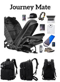Journey Mate 50L Tactical Backpack Fishing Outdoor Mountaineering Hiking Camping Multi-Function Backpack Rucksack Black