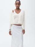 MANGO Openwork Details Knit Top