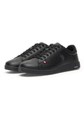 U.S. Polo Assn. Men's Black Low-Top Sneakers - Bold Lace-Up Style, Comfortable Casual Footwear