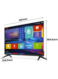 JVC 43 Inch Edgeless Full HD Android 14 Smart TV With Bluetooth , Dolby Audio And Quadcore Processor LT-43N5105 Black