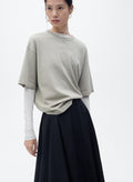 MANGO Flared Puffed Hem Skirt