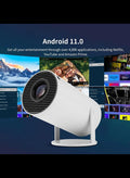 Wownect HY300 Android 5G Wifi Smart Portable Projector 1280 720P Full HD Office Home Theater Video Mini Projector Optical specifications PROJ-WO-87-AN White