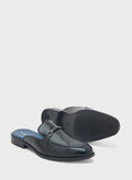 Robert Wood Trim Detail Loafer Mules