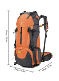 MissTiara 60L High-Capacity Waterproof Outdoor Sport Camping and Hiking Backpack With Shoe Compartment