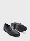 Robert Wood Textured Apron Trim Detail Formal Slip Ons