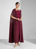 hayas closet Ruched Flared Sleeve Abaya