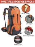 MissTiara 60L High-Capacity Waterproof Outdoor Sport Camping and Hiking Backpack With Shoe Compartment