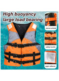 Generic Adult Safety Life Jacket Survival Vest with Adjustable Straps and Whistle for Outdoor Water Sports Kayaking Boating Fishing Safety Jacket Vest