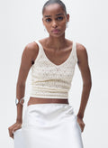 MANGO Openwork Details Knit Top