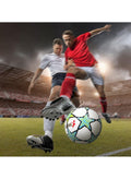 REGAIL Football Official Match Size 5 PU Leather Star Shape - High Quality Soccer Practice Training Ball - Professional Bola Sepak Sport Competition