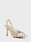 Truffle Stiletto Heel Knotted Diamond Sandal