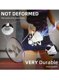 Spall 12 Pack Badminton Birdies Shuttlecocks, Badminton Goose Feather Stable Durable High Speed Training Badminton Balls for Indoor & Outdoor Practice Sports Training Activities