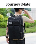 Journey Mate 50L Tactical Backpack Fishing Outdoor Mountaineering Hiking Camping Multi-Function Backpack Rucksack Black