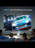 Wownect HY300 Android 5G Wifi Smart Portable Projector 1280 720P Full HD Office Home Theater Video Mini Projector Optical specifications PROJ-WO-87-AN White